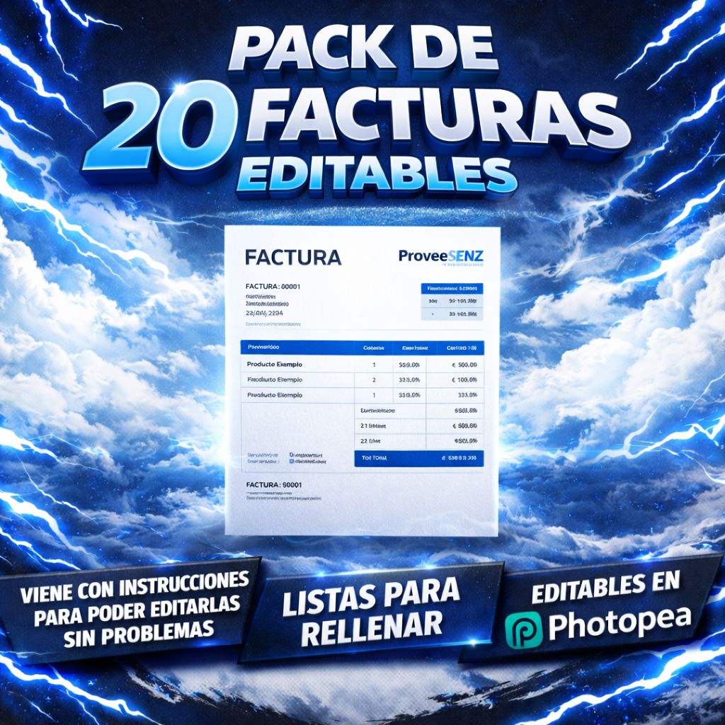 Pack Pro: 20 Plantillas de Presupuesto Editables